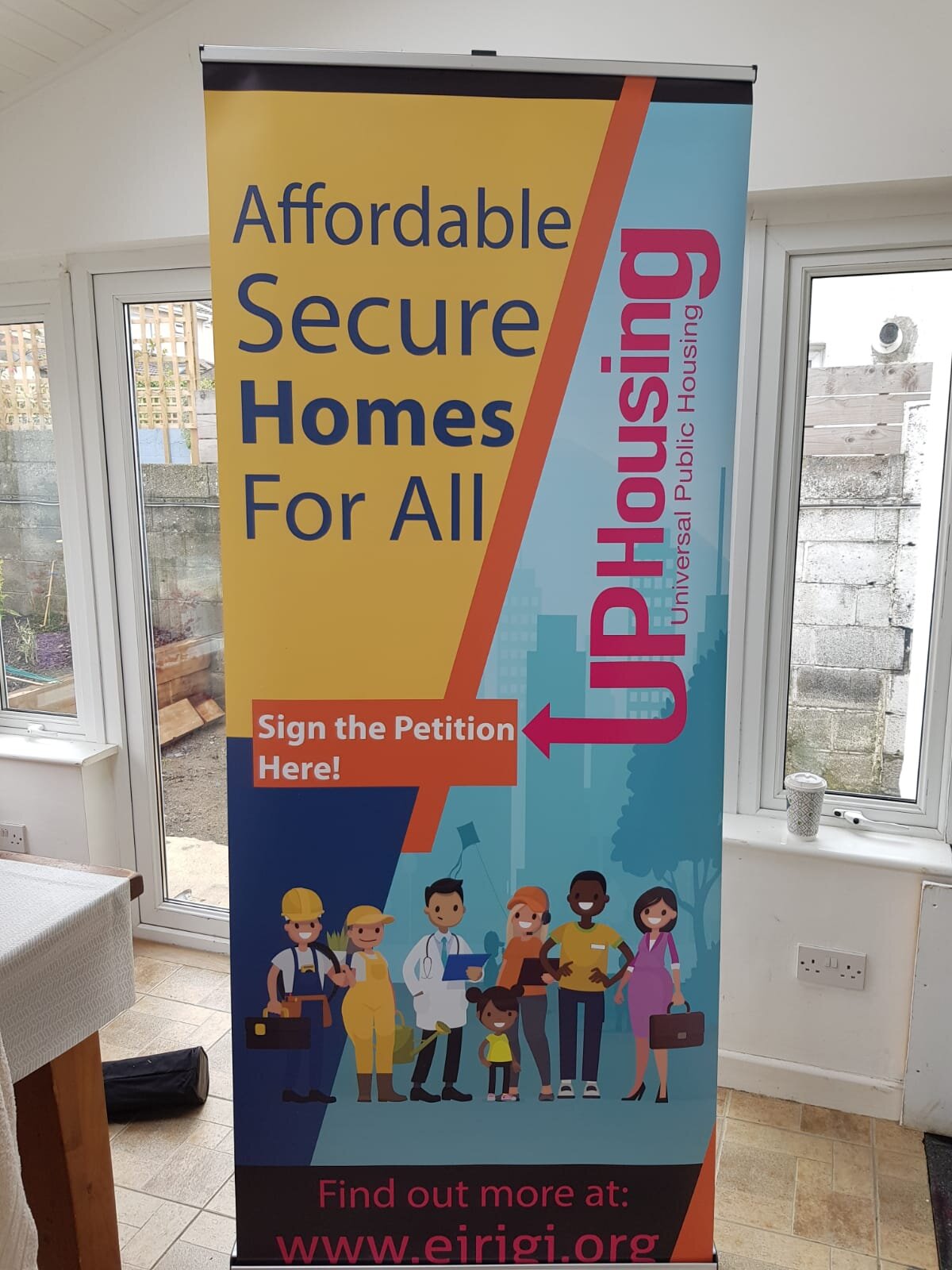 UP Housing pop-banners to accompany information and petition stalls