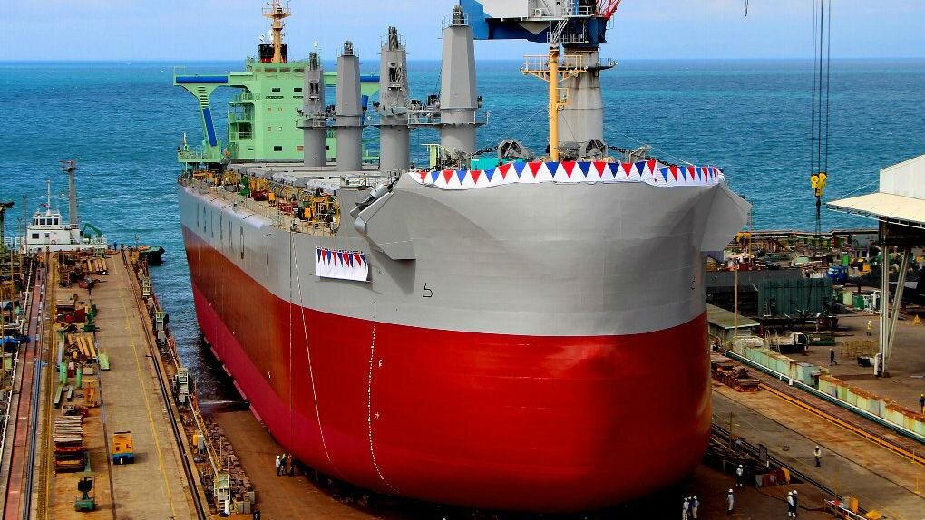 A newly-built ship prepares to leave a Japanese shipyard. Japan, like the United States, is an economic global super power capable of sustaining extremely high levels of public debt. The Twenty-Six County state is not.