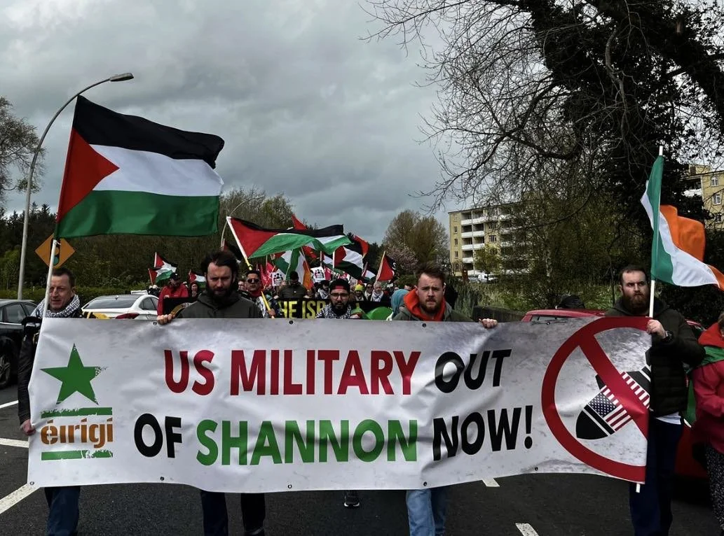 "US Military Out Of Shannon Now!"
