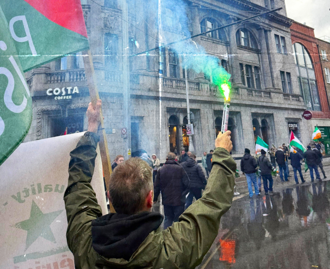 In Focus - The Republican Bloc At Saturday's March Marking Two Years Of Genocide In Gaza