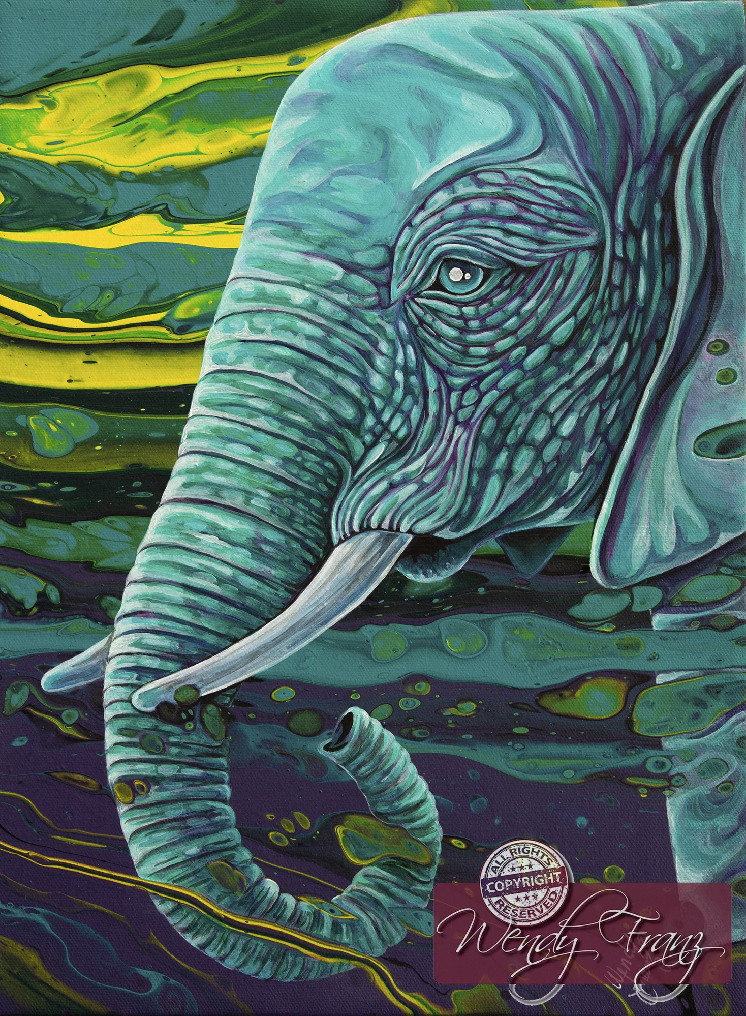 Elephant commission painting
