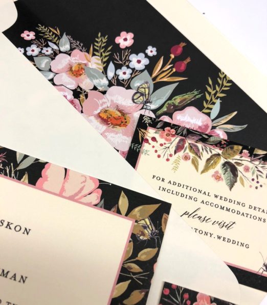 Vintage Garden Suite with Black Background
