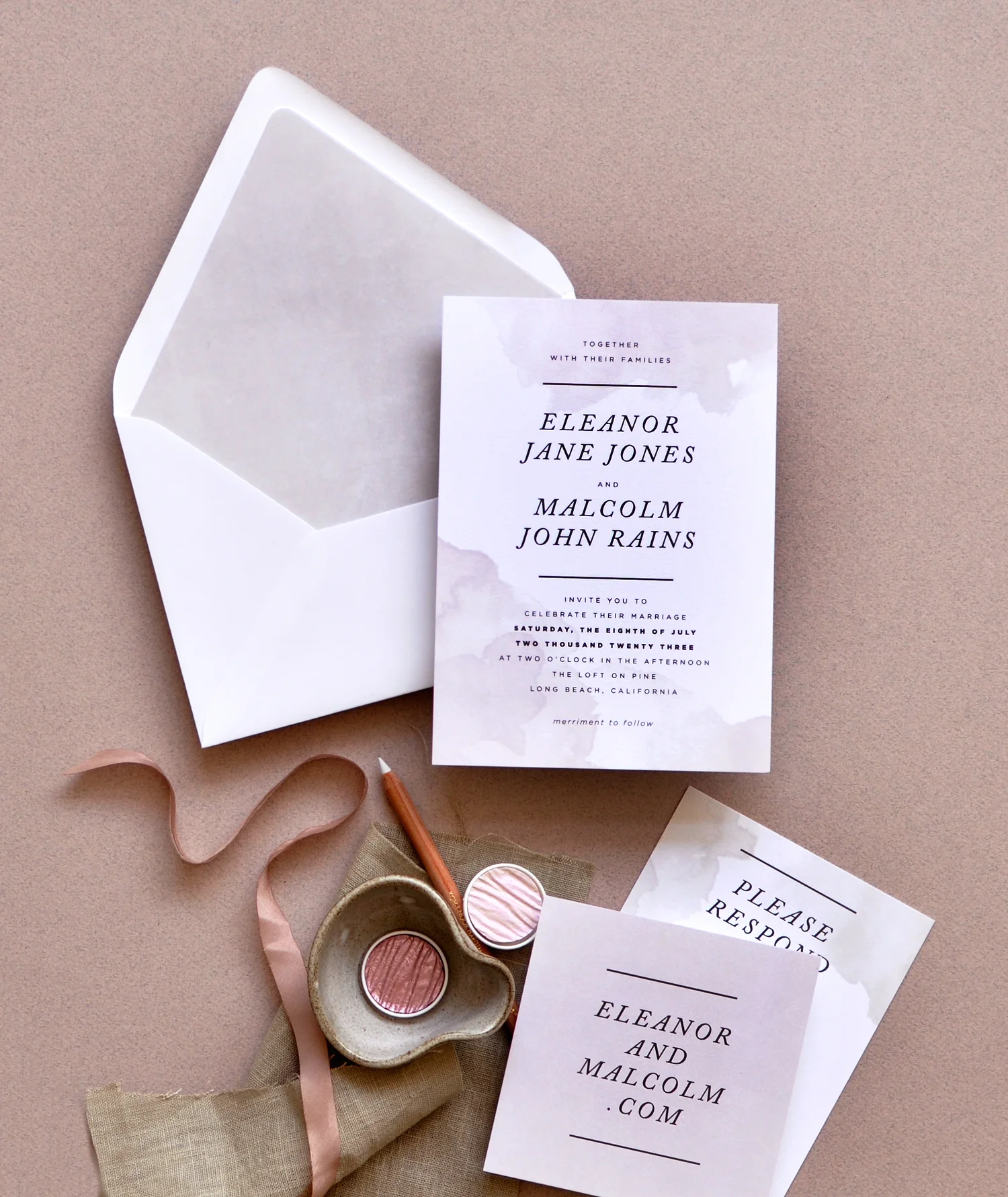 Dipped Ink Wedding Ensemble