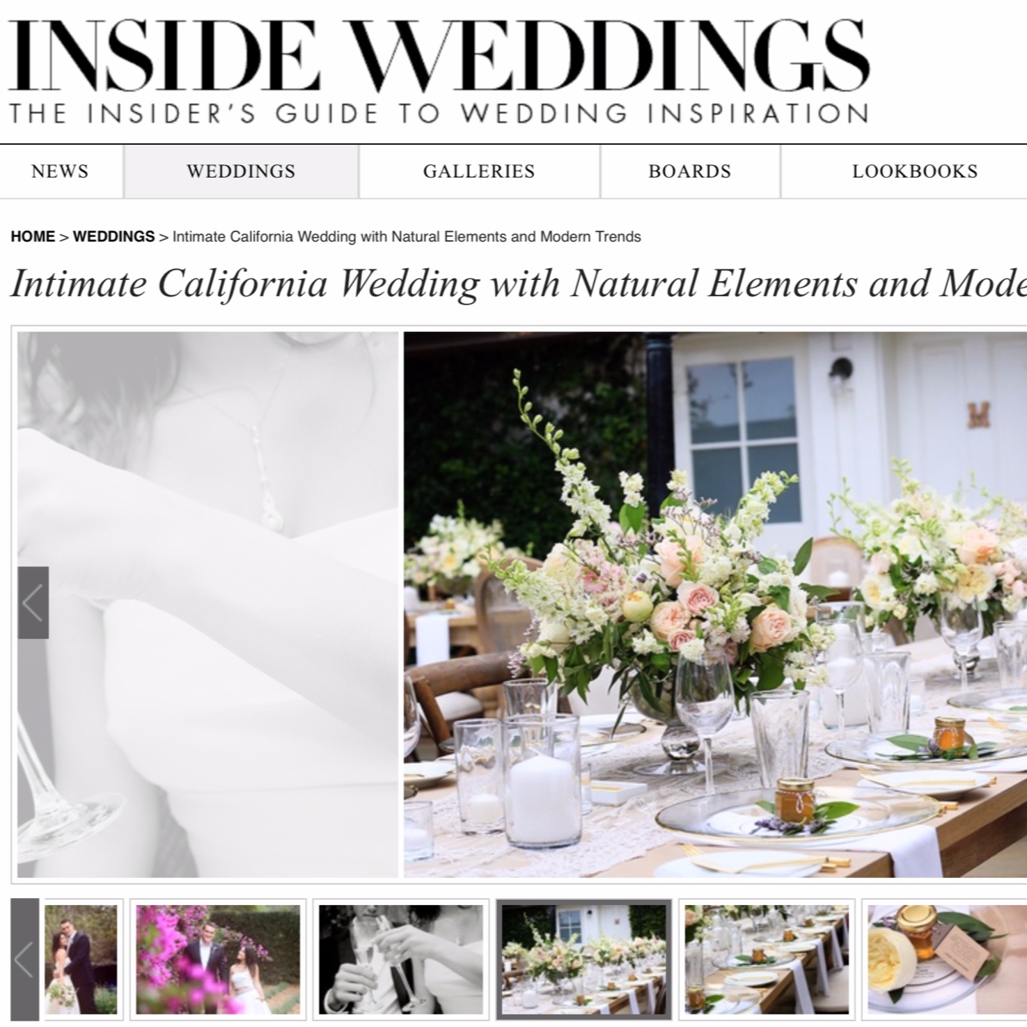 Intimate California Wedding