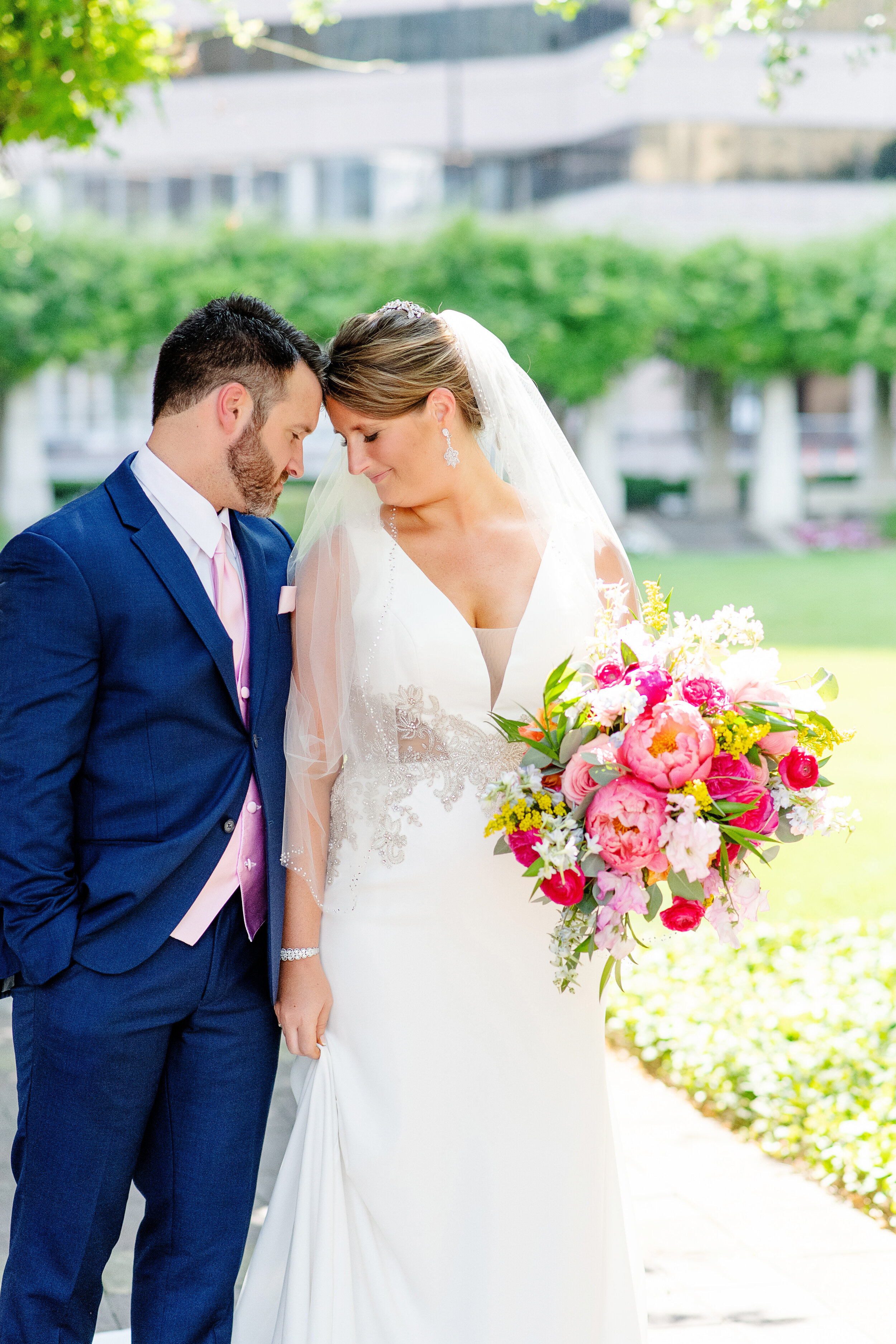 Bright, bold wedding with colorful florals