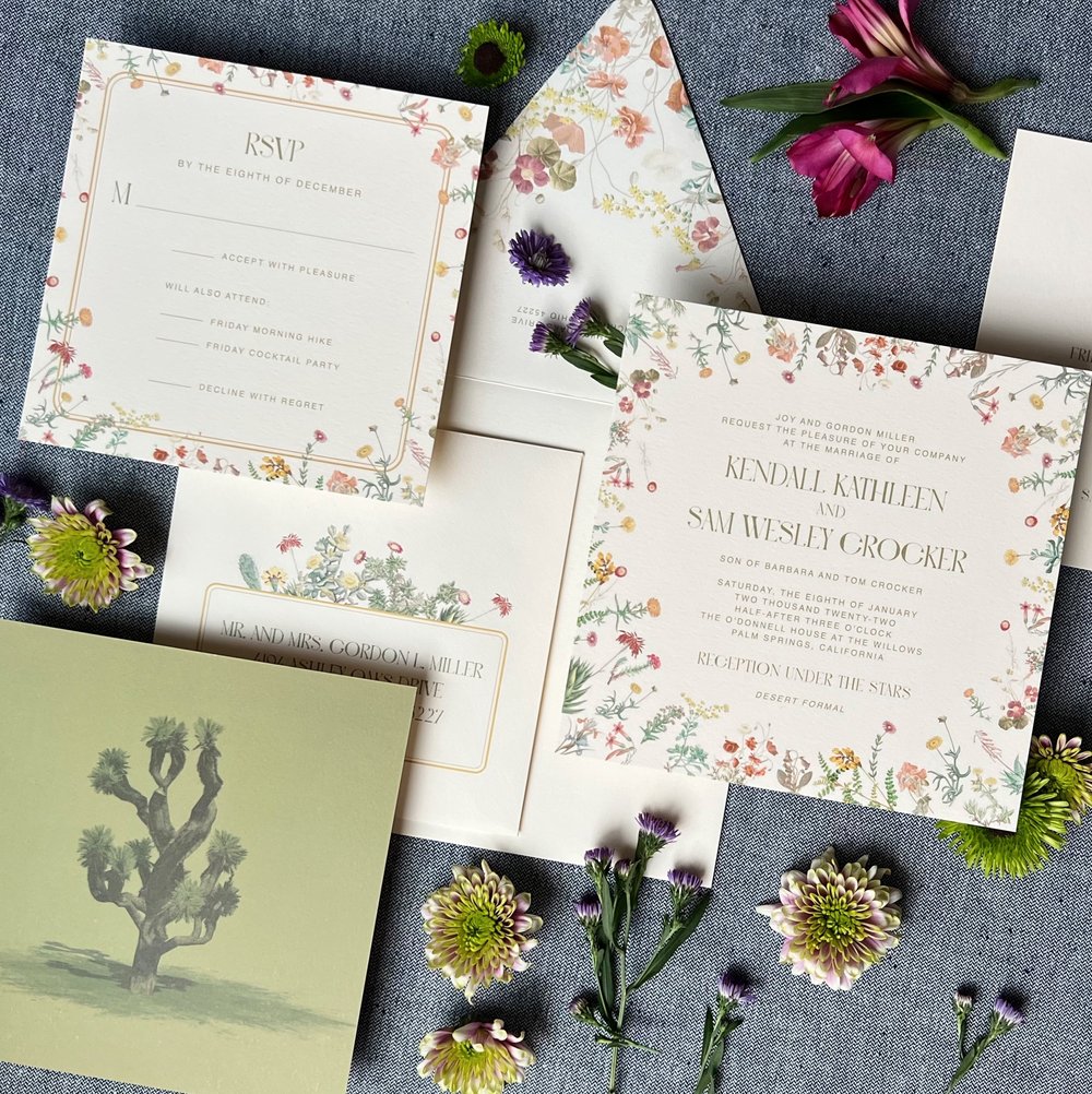 floral invitation — Cincinnati Weddings — Poeme