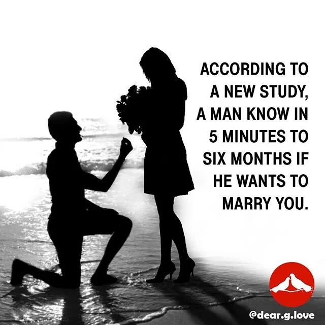 According to a new study, a man knows in 5 minutes to 6 months if he wants to marry you. ⠀⠀⠀⠀⠀⠀⠀⠀⠀⠀⠀⠀ ⠀⠀⠀⠀⠀⠀⠀⠀⠀⠀⠀⠀
Researchers believe around three months is when the &ldquo;honeymoon&rdquo; period begins to wear off and we start to see the other per