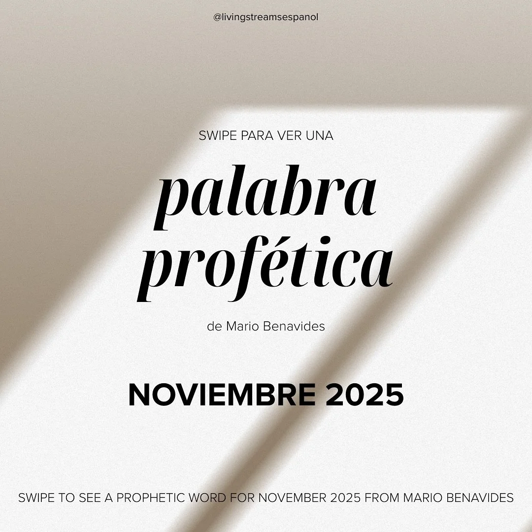 Una palabra prof&eacute;tica para este mes de noviembre de nuestro Pastor 🕊️
//
A prophetic word for this month of November from our Pastor 🕊️