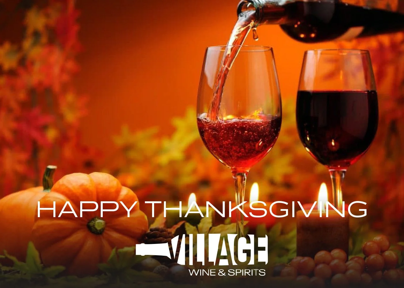 Happy Thanksgiving from all of us at Village Wine! We hope your day is filled with family, food, and great wine! Come see us tomorrow for Black Friday!