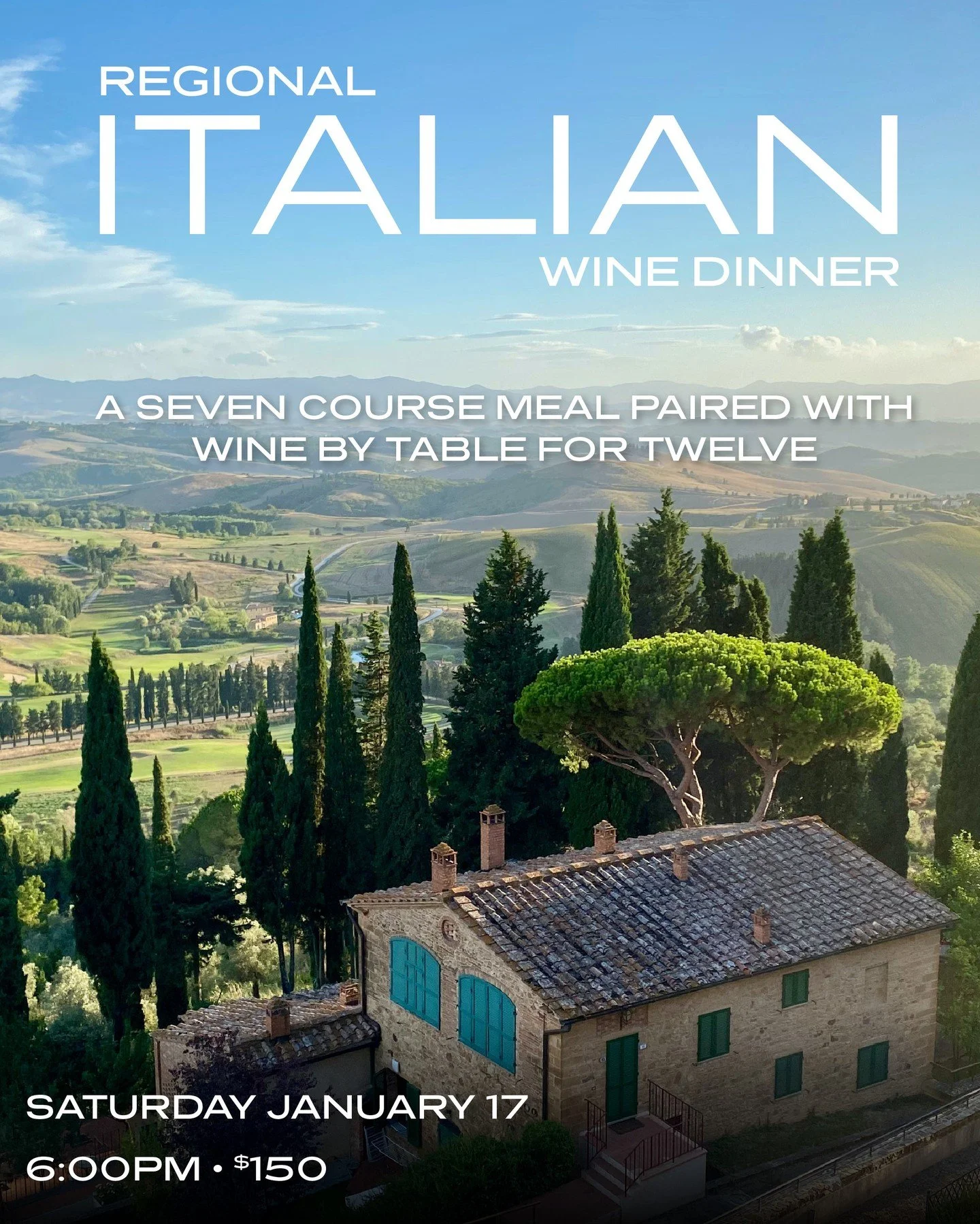 Join us for a Regional Italian Wine Dinner with Table for Twelve by Chef Thaddeus Bruno and Pete Beem, sommelier for Southern Glazer.⁠
⁠
This will be a seven course meal, paired with wines from the Italian region in which the dish originates.⁠
⁠
Get 