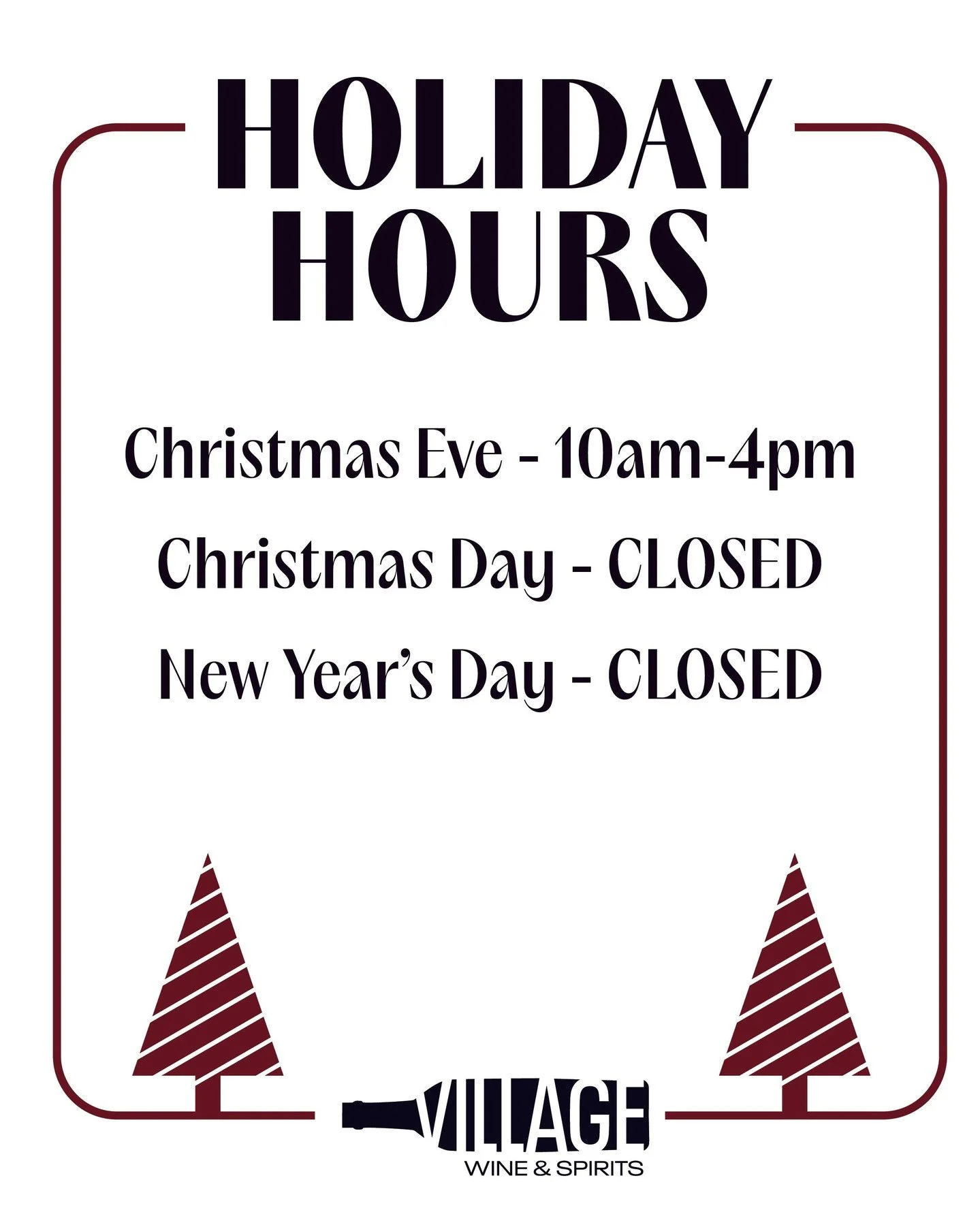 We're open until 4pm on Christmas Eve for all your last-minute holiday needs! Then we'll be reopen on Boxing Day for a nice evening with Bill Poss &amp; Alex Thoele!