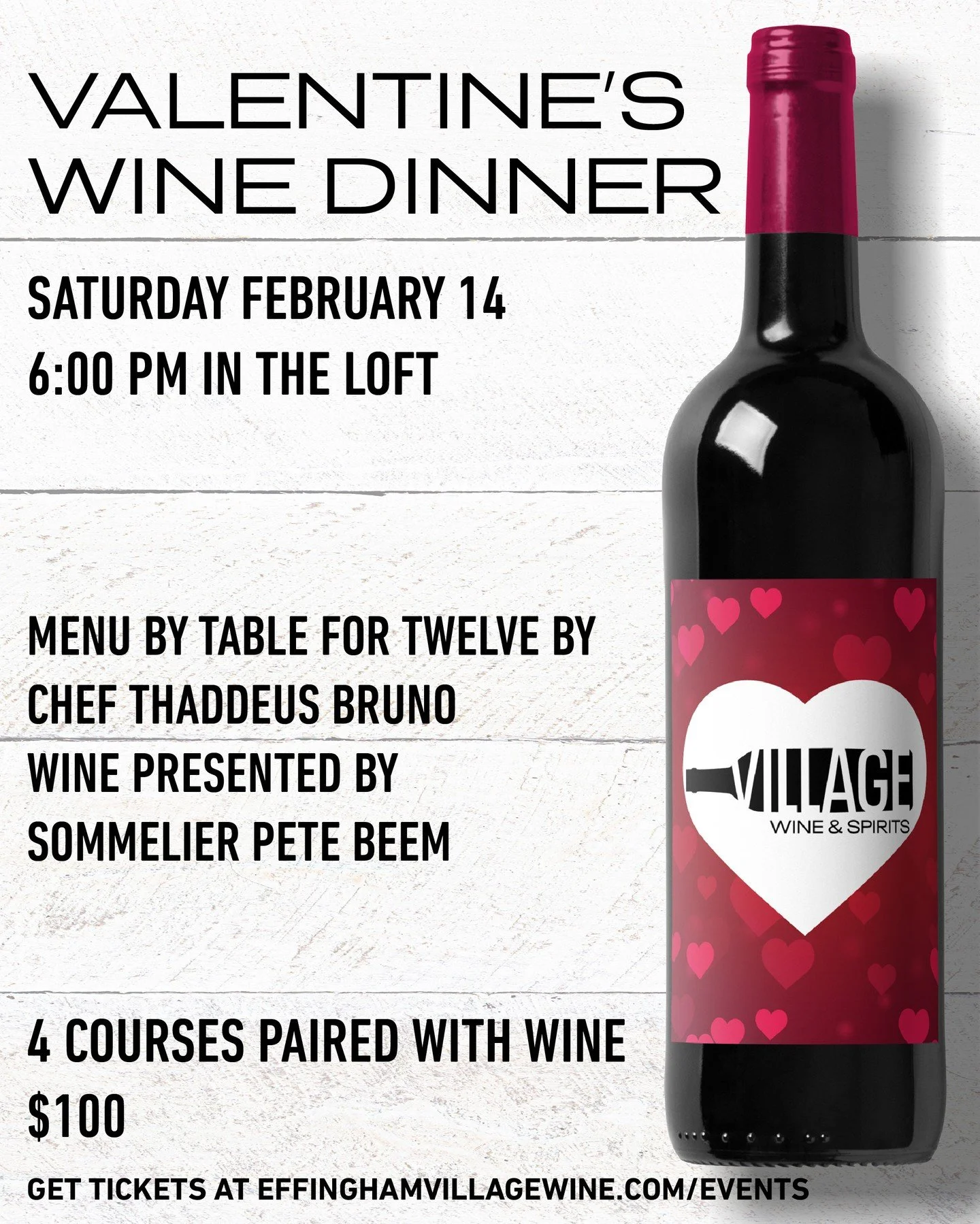 Last chance for tickets to our annual Valentine's Wine Dinner with Chef Thaddeus and Table for Twelve! Get yours today! See the full menu and get tickets at the link in our bio