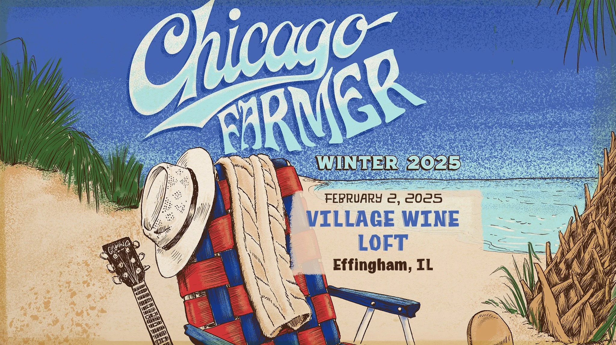Chicago Farmer live at Village Wine flyer