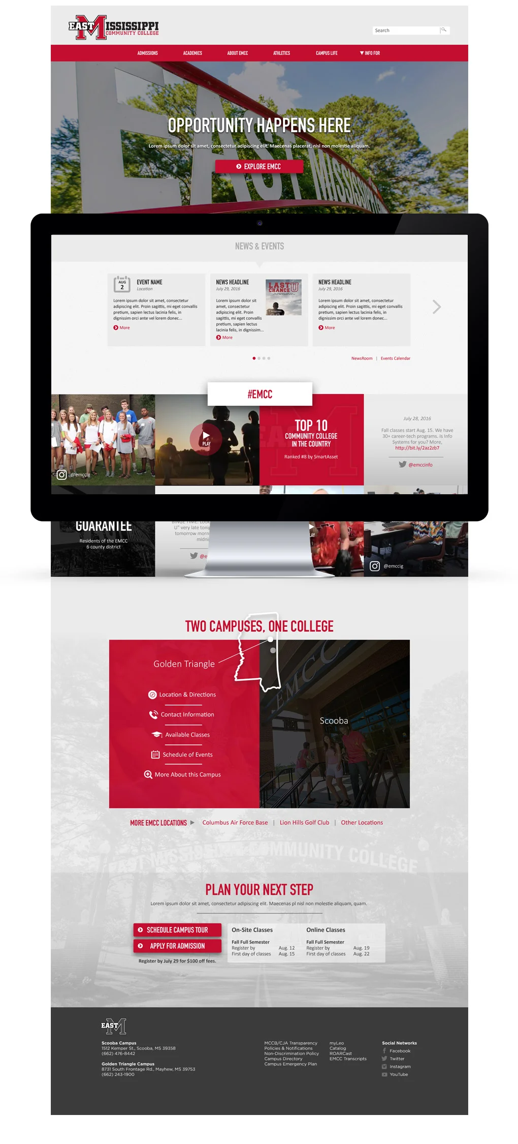 Website — desktop view