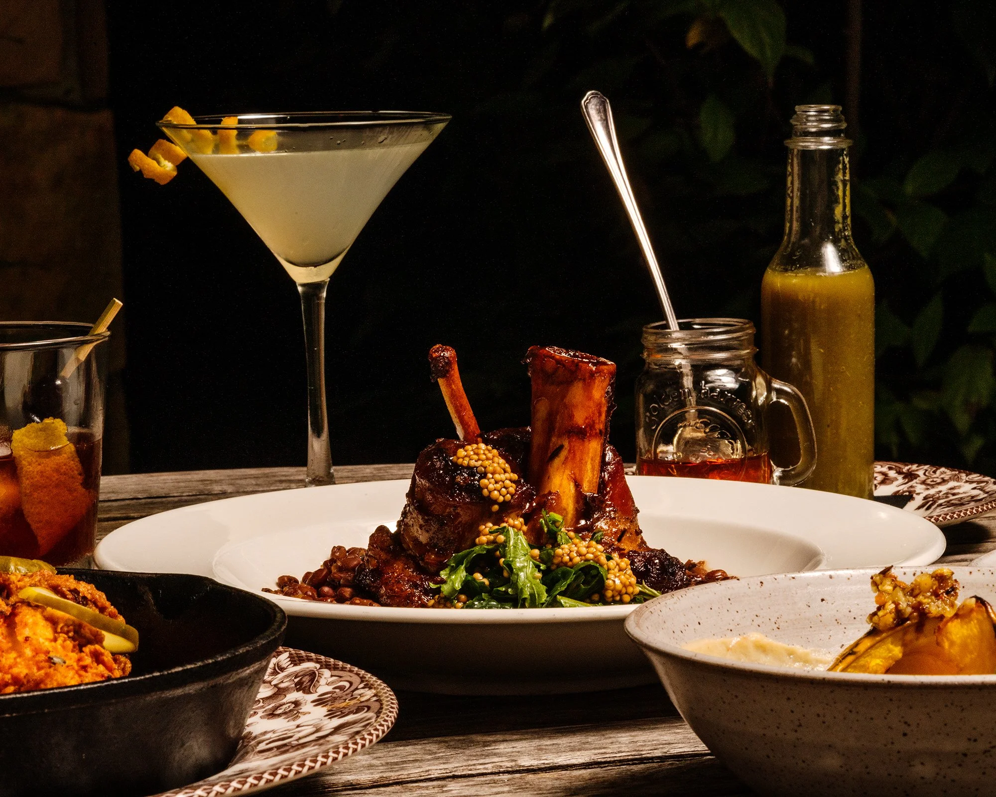 Food from the dinner menu at RT Lodge in Maryville, Tennessee