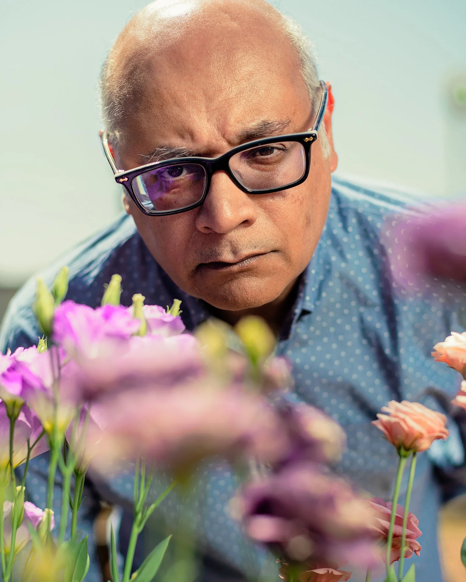 A portrait of Vishwesh Bhatt, a famous chef from Oxford, Mississippi photographed for The Wall Street Journal