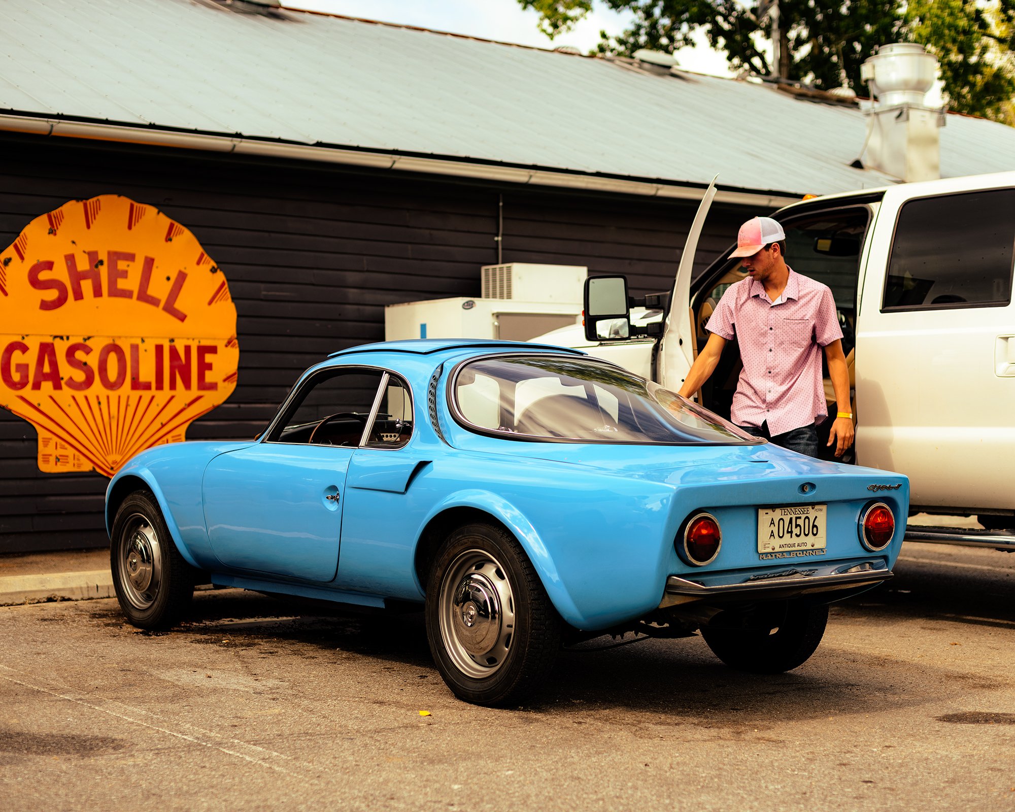 Matra Djet photographed along the Natchez Trace outside of Nashville, Tennessee for Road and Track magazine