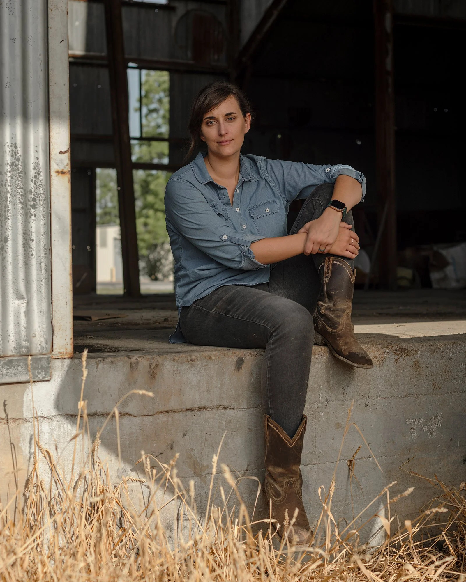 Hallie Shoffner photographed at her farm for Garden and Gun magazine