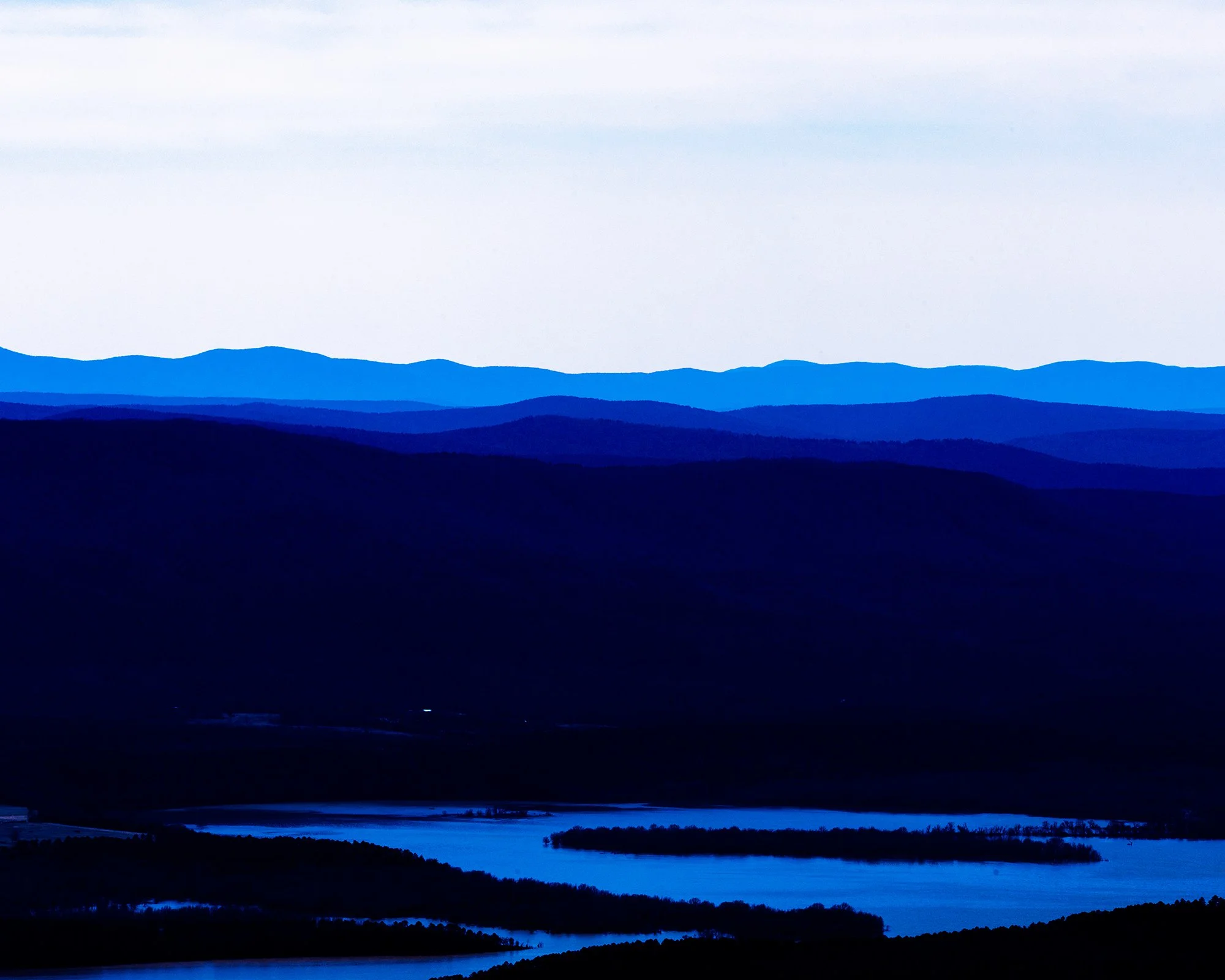 The Ozark mountain range in Arkansas