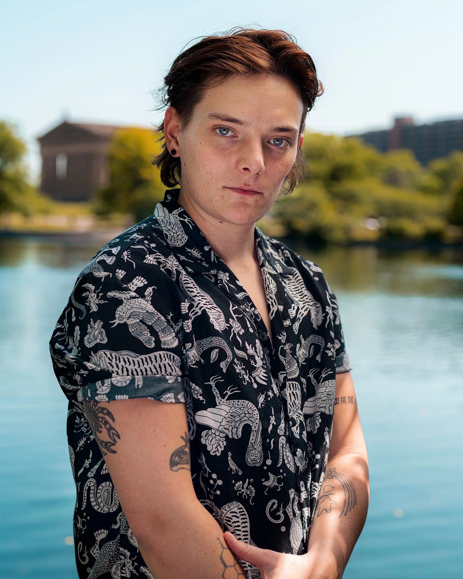 Henry Seaton stands in Centennial Park for the ACLU