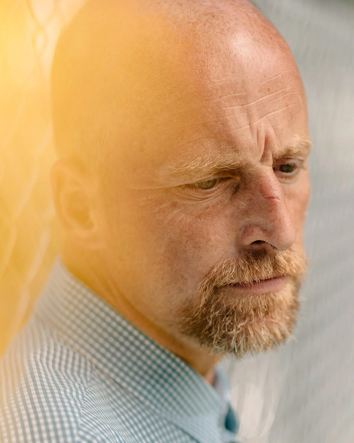 Owen Buzzard stands in his front yard where he claims a Memphis police officer used excessive force against him