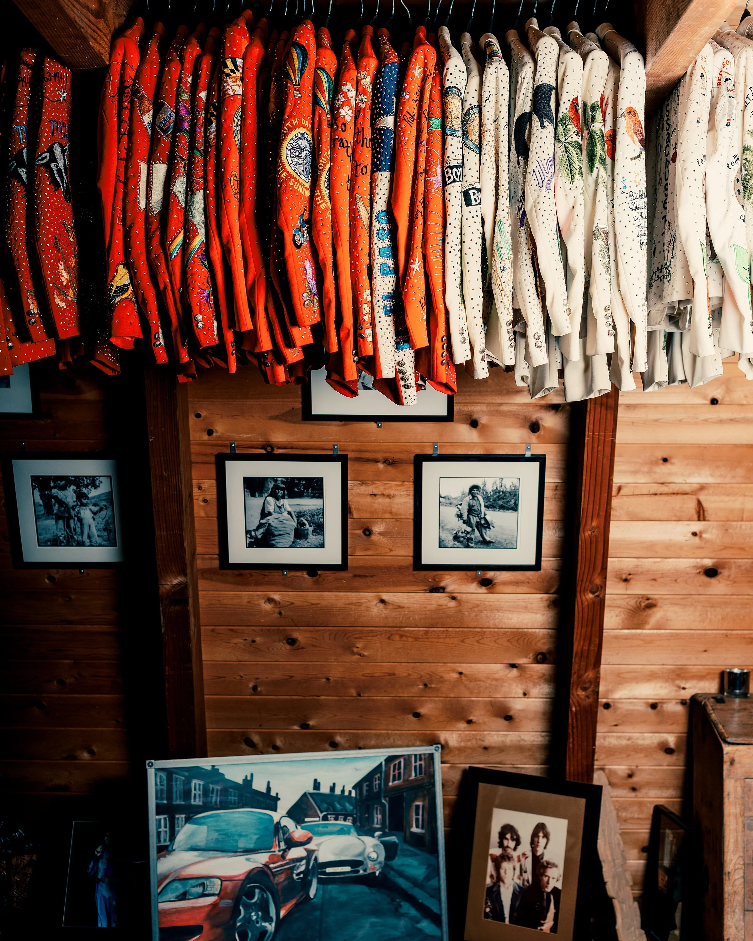 Famous "Nudie Suits" handmade by Manuel Cuevas and photographed by Houston Cofield.