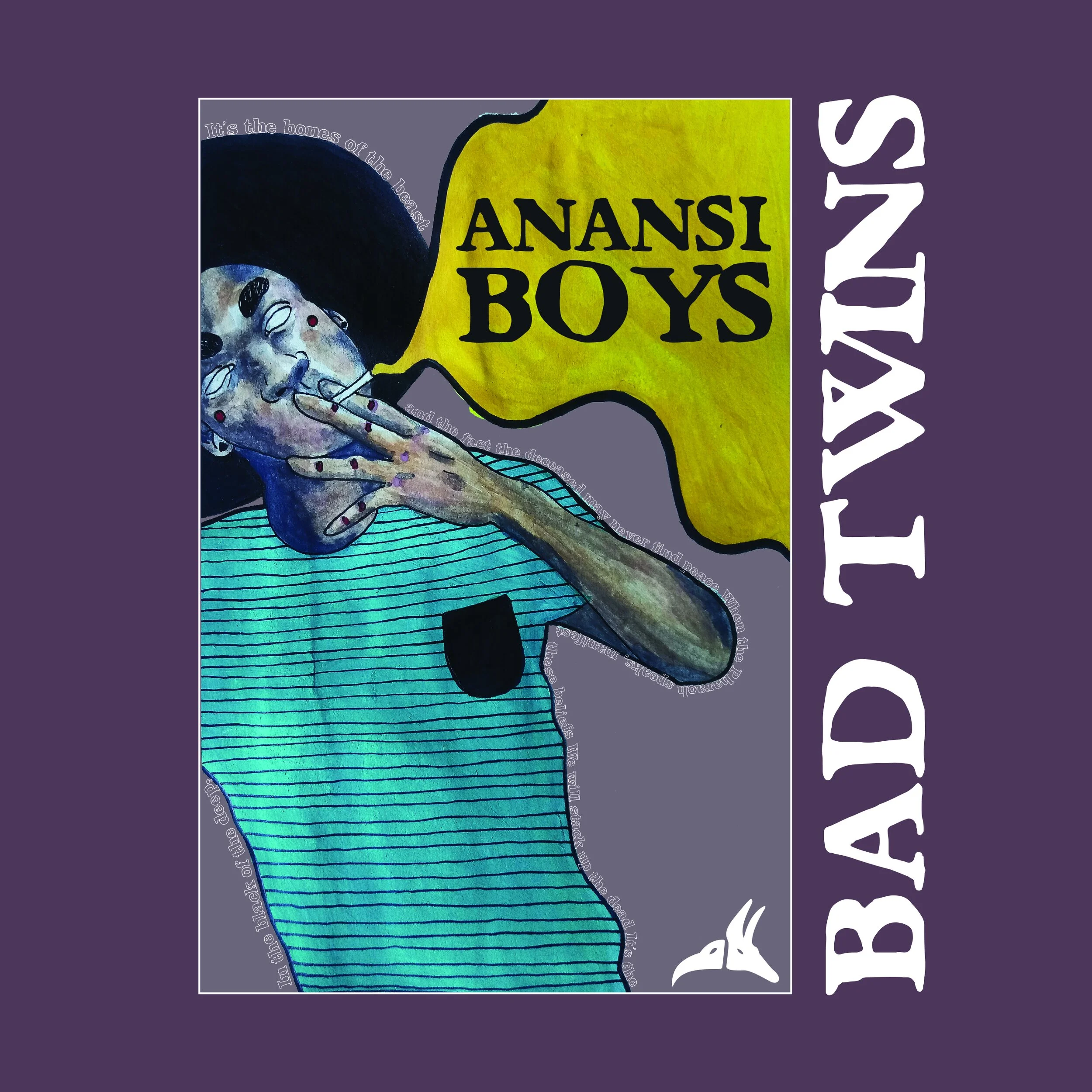Bad Twins first album Anansi Boys released with Virtua94 Records  (Art by Tyler Hunt)