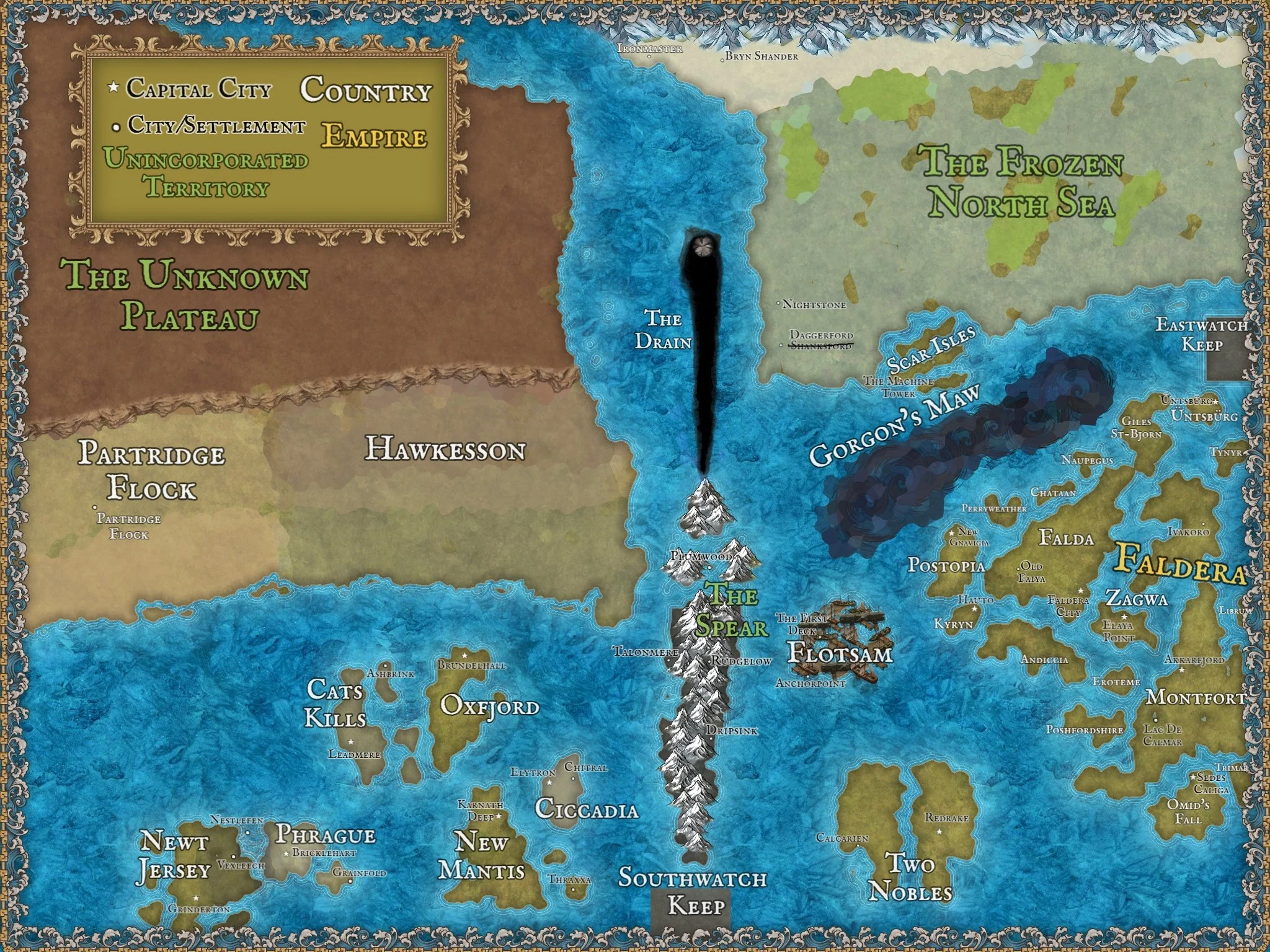 Official All Quadrants Map by His Name Was Dusk