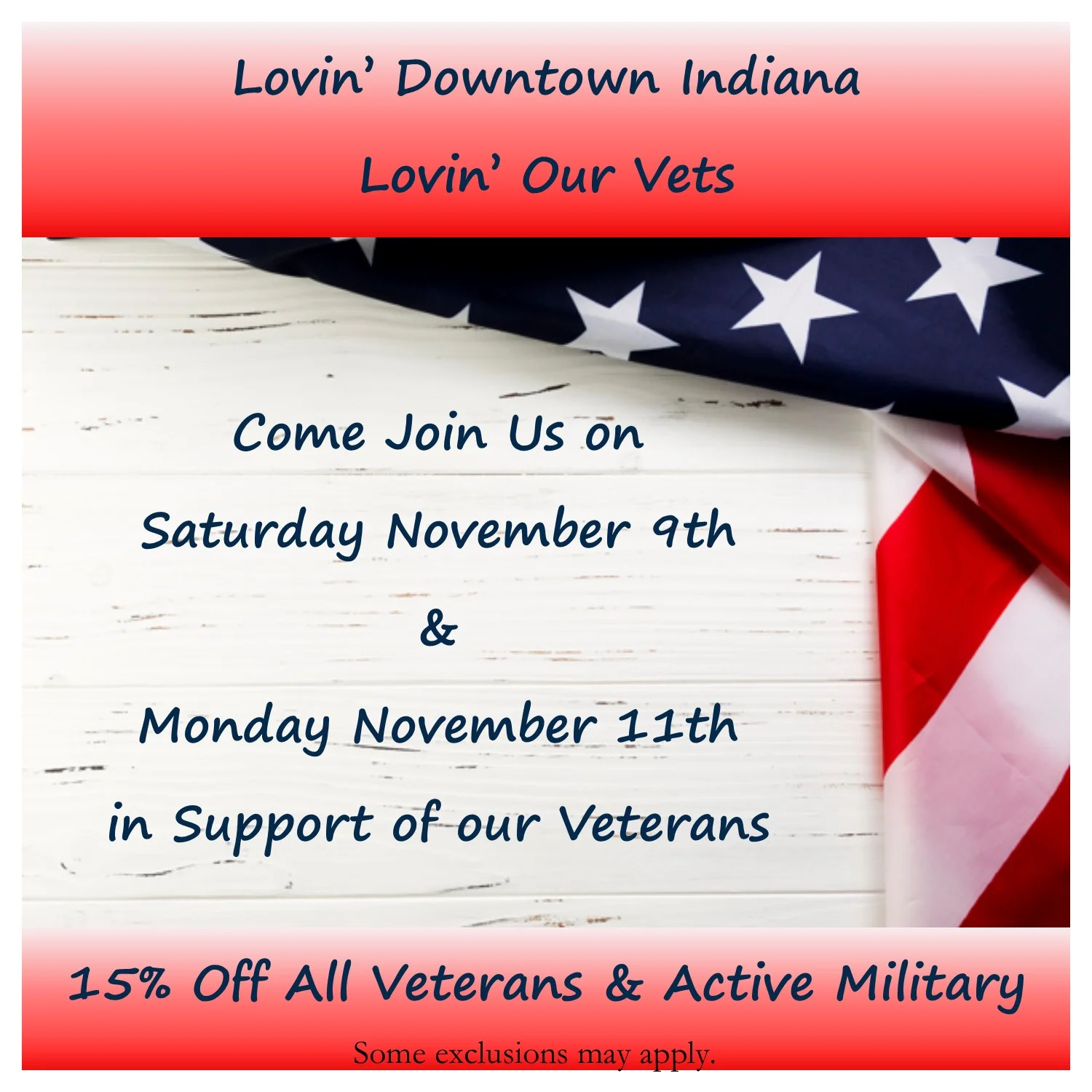 Downtown Indiana Lovin' Our Vets