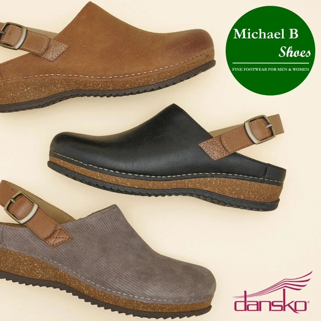 Clog season is here!

#michaelb_shoes  #loveyourshoes #danskoclogs #yourfullserviceshoestore  #downtownindianapa  #indianapa  #professionalshoefitters  #shoedogs  #shoefit  #shoplocal