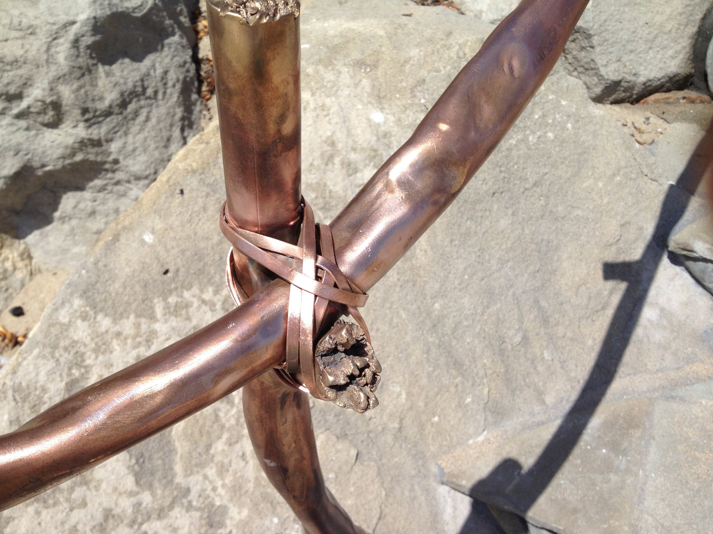 Organic Driftwood Bronze Handrail Railing