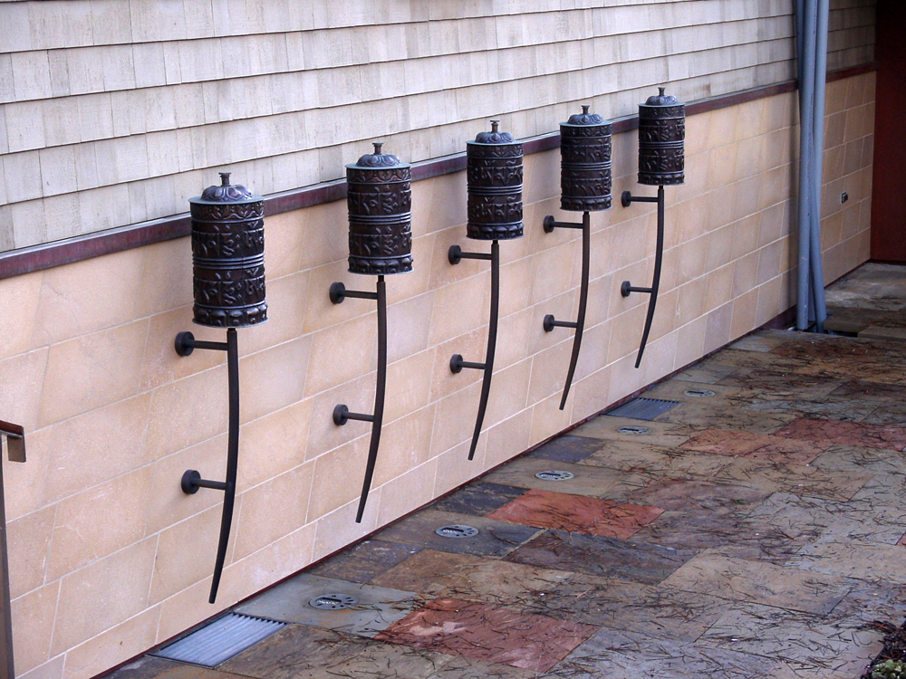 Copper Tibeten Prayer Wheel Stands