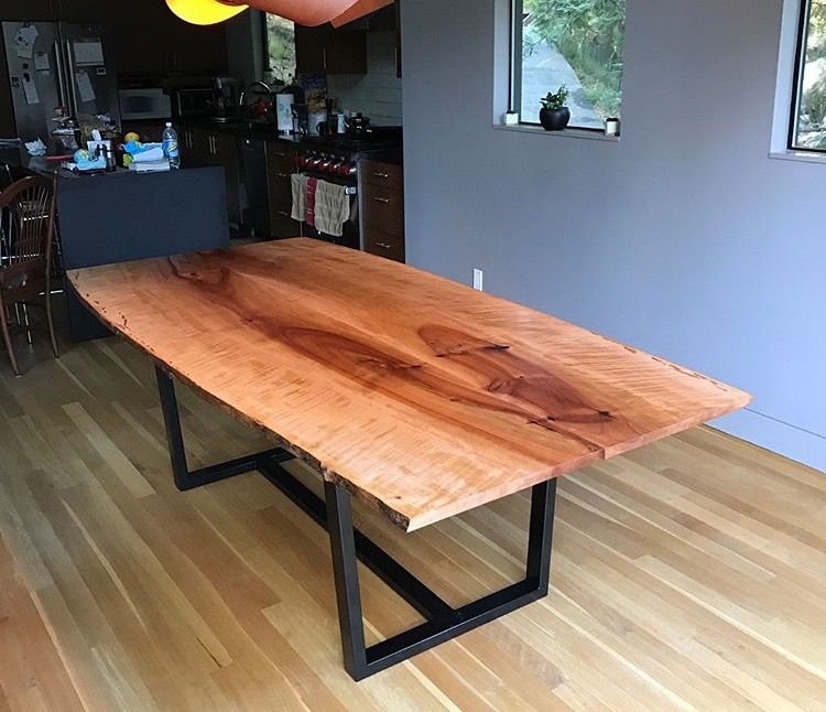 Steel Table Frame with Wood Top