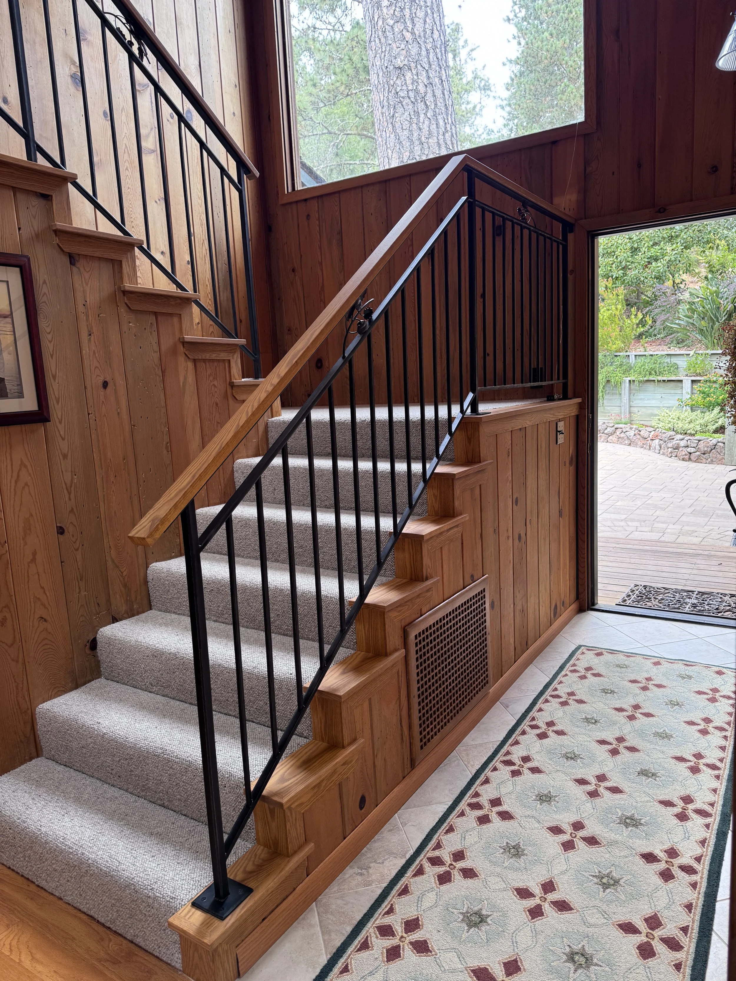Steel Railing with Wood Cap