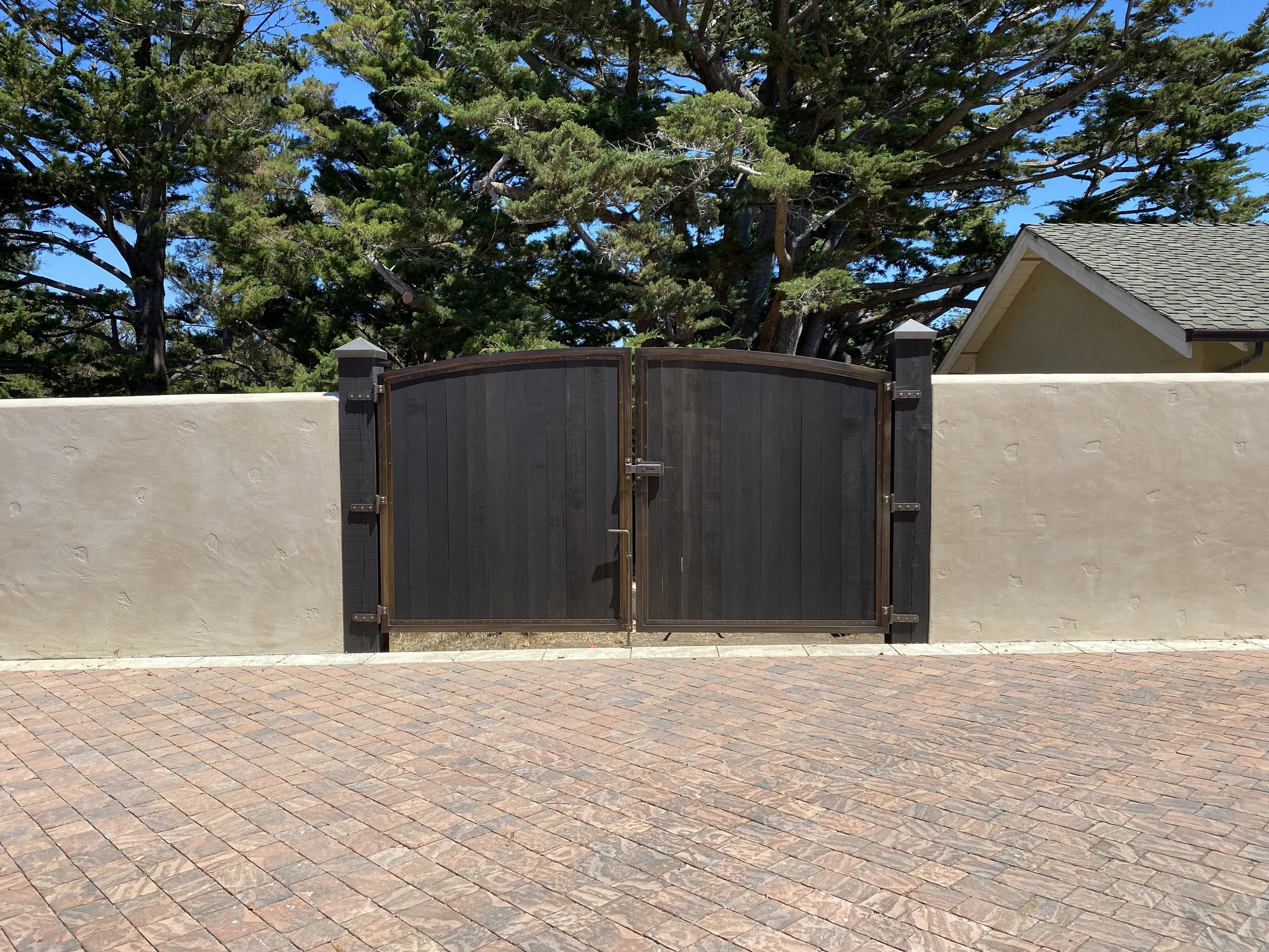 Bronze Frame Wood Gate