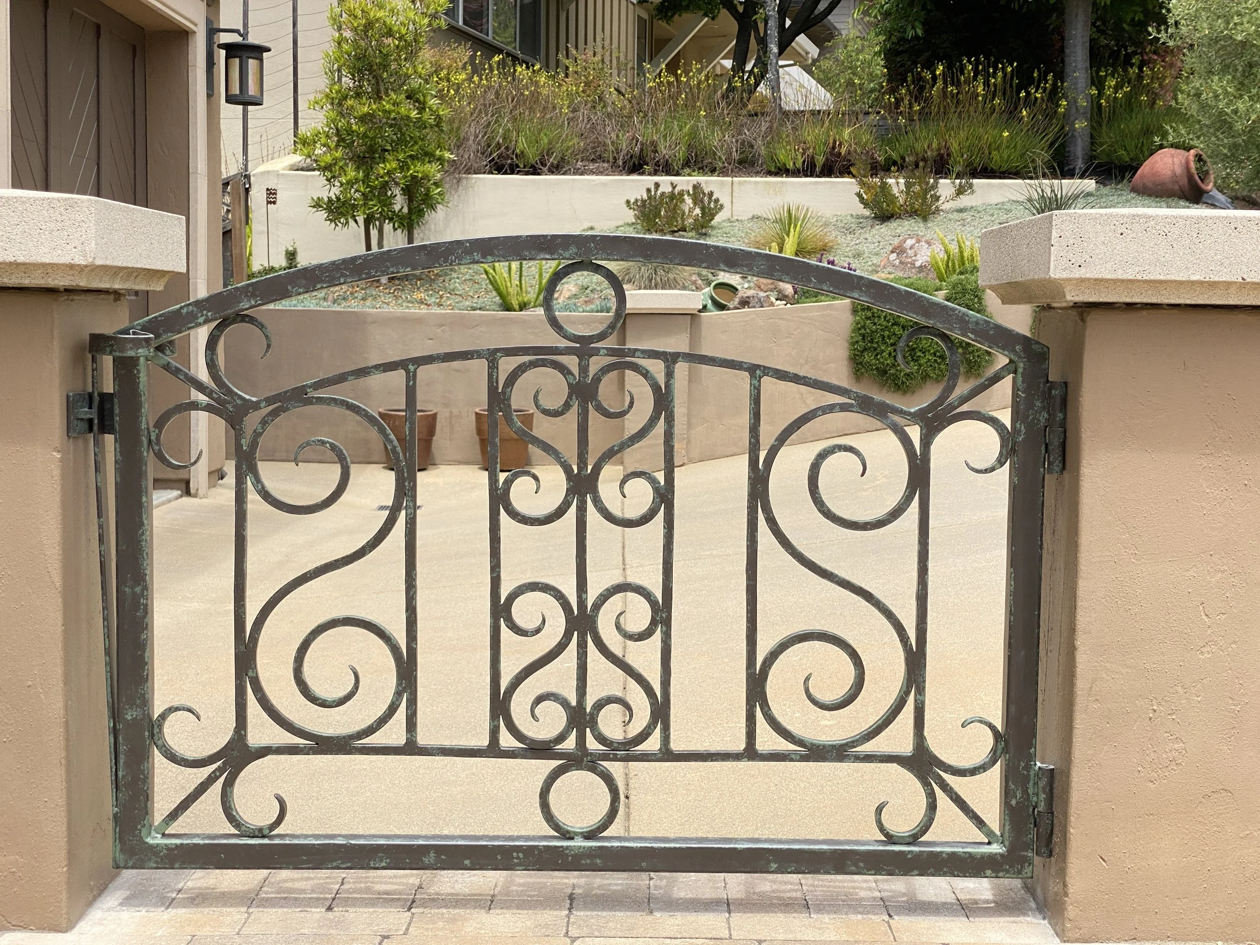 Steel Scroll Gate with Faux Finish