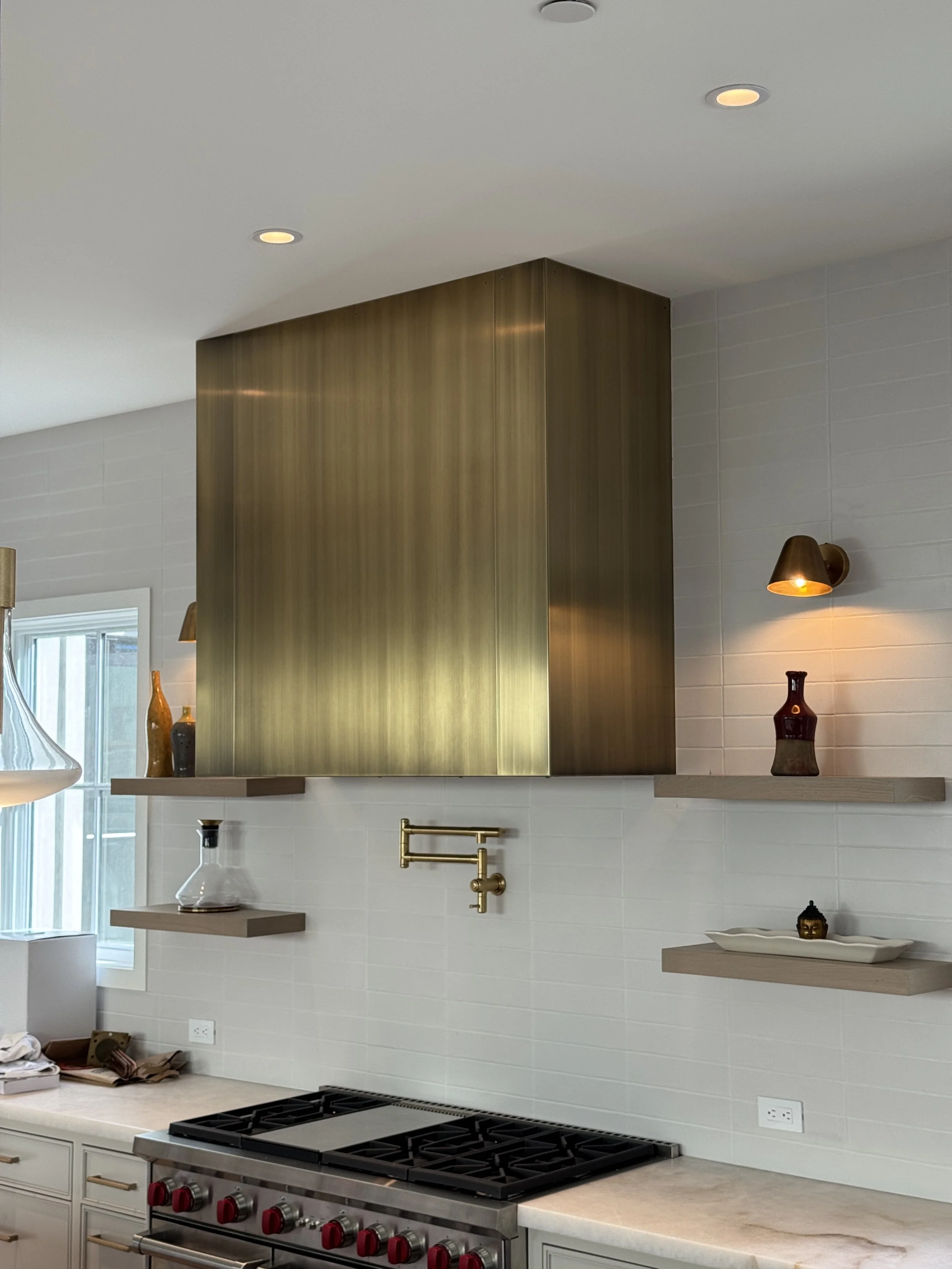 Brushed Brass Oven Range Hood