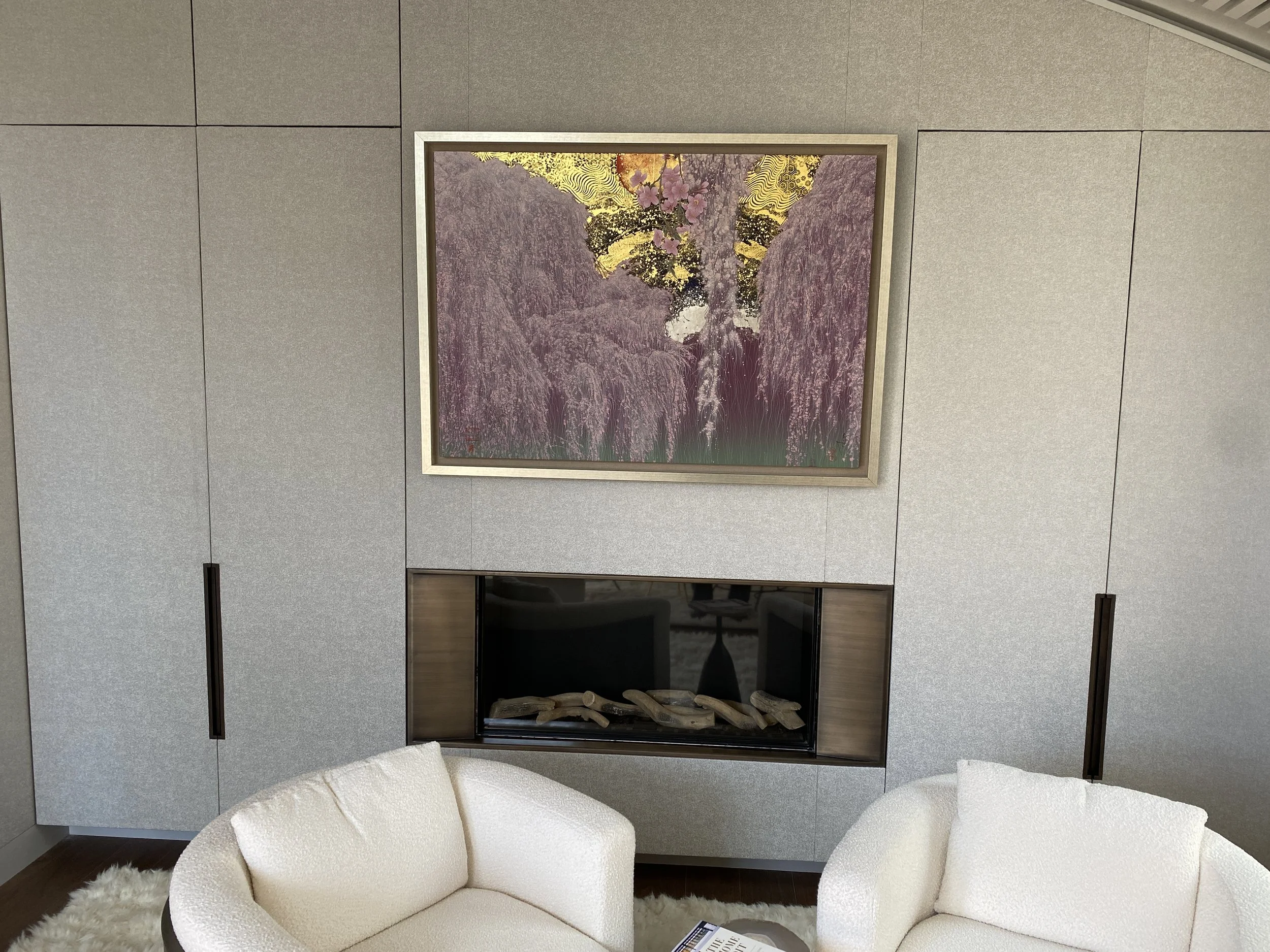 Brushed Bronze Fireplace Insert