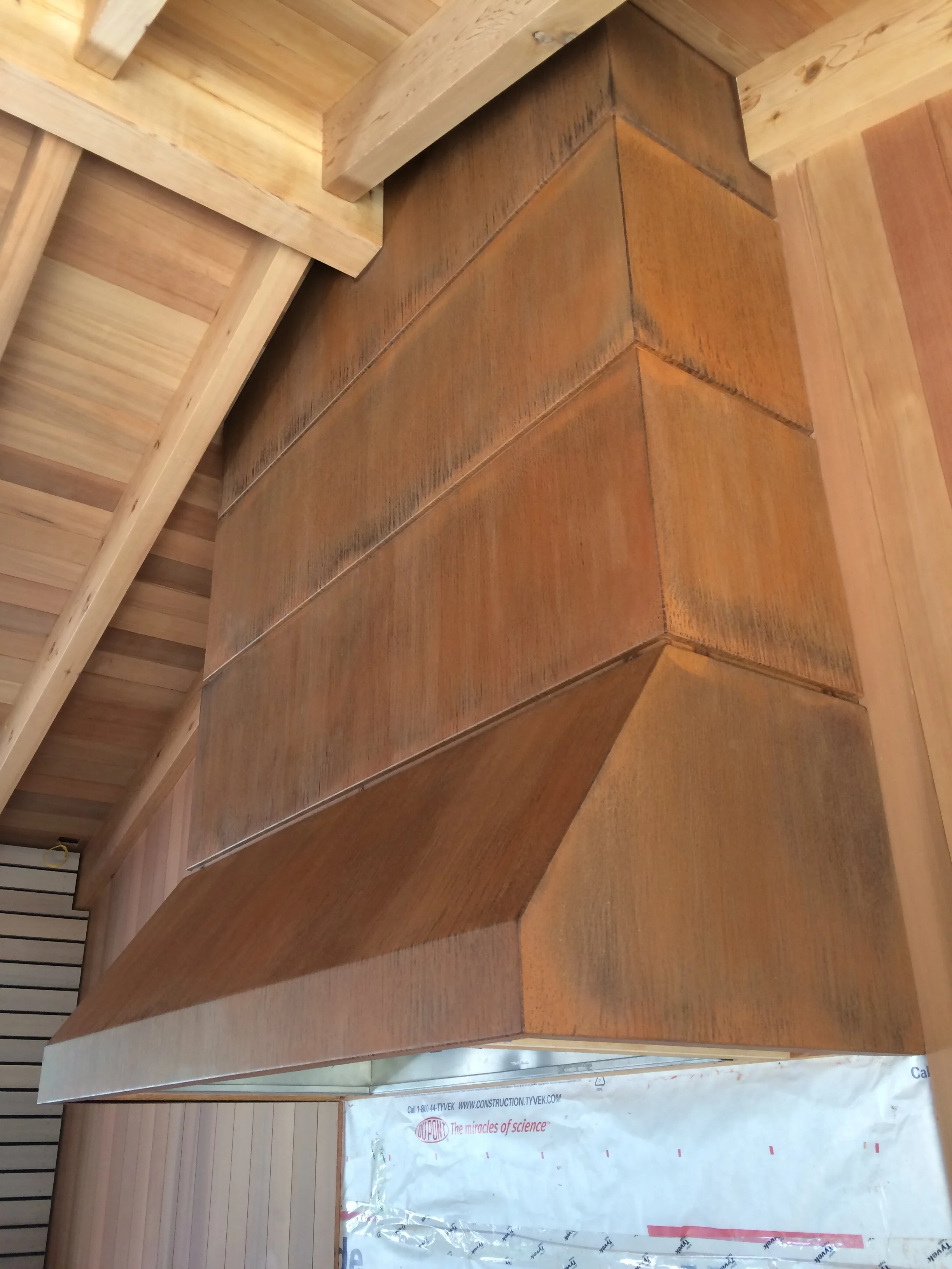 Corten Steel Hood with Rust Patina