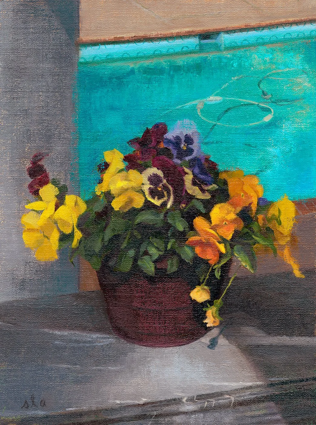 SuzanneLagoArthur – PansiesForFrancie – 9x12 -  OilonLinenPanel.jpg