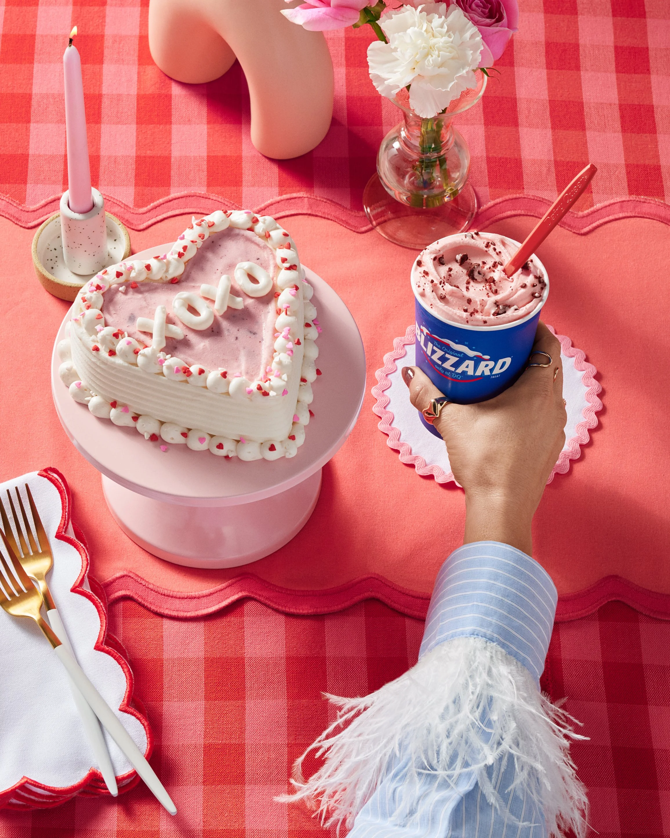 Cupid Cake and Red Velvet Blizzard