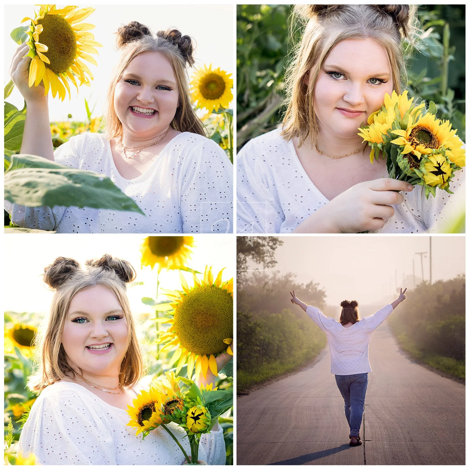 Des Moines Senior Pictures | Sunflower Field with Hannah
