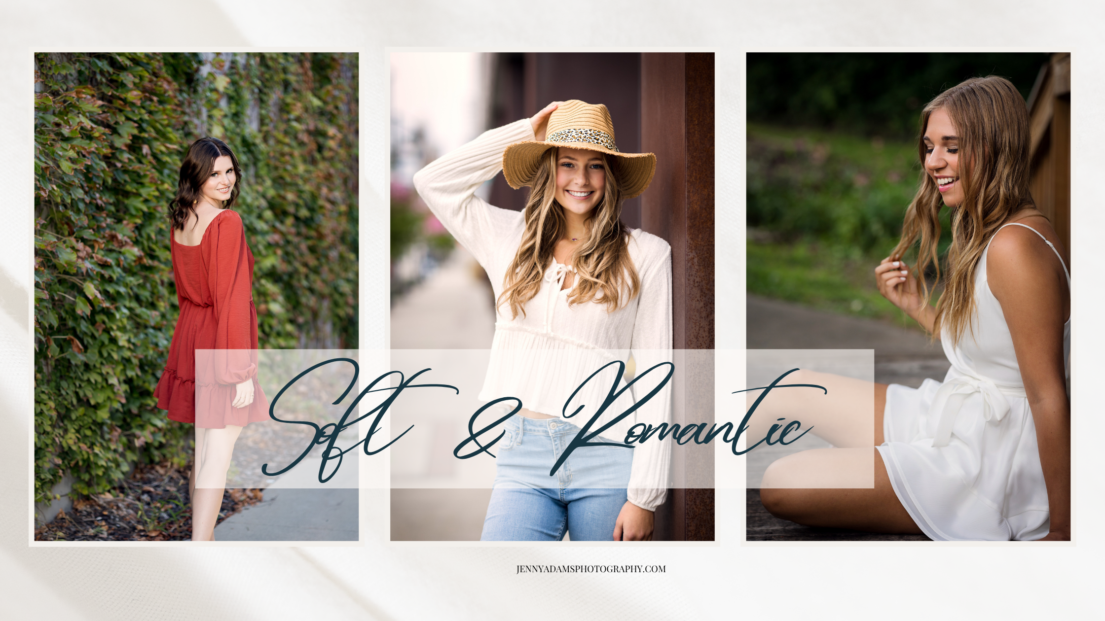 High school senior girl outfit ideas for a soft and romantic look.