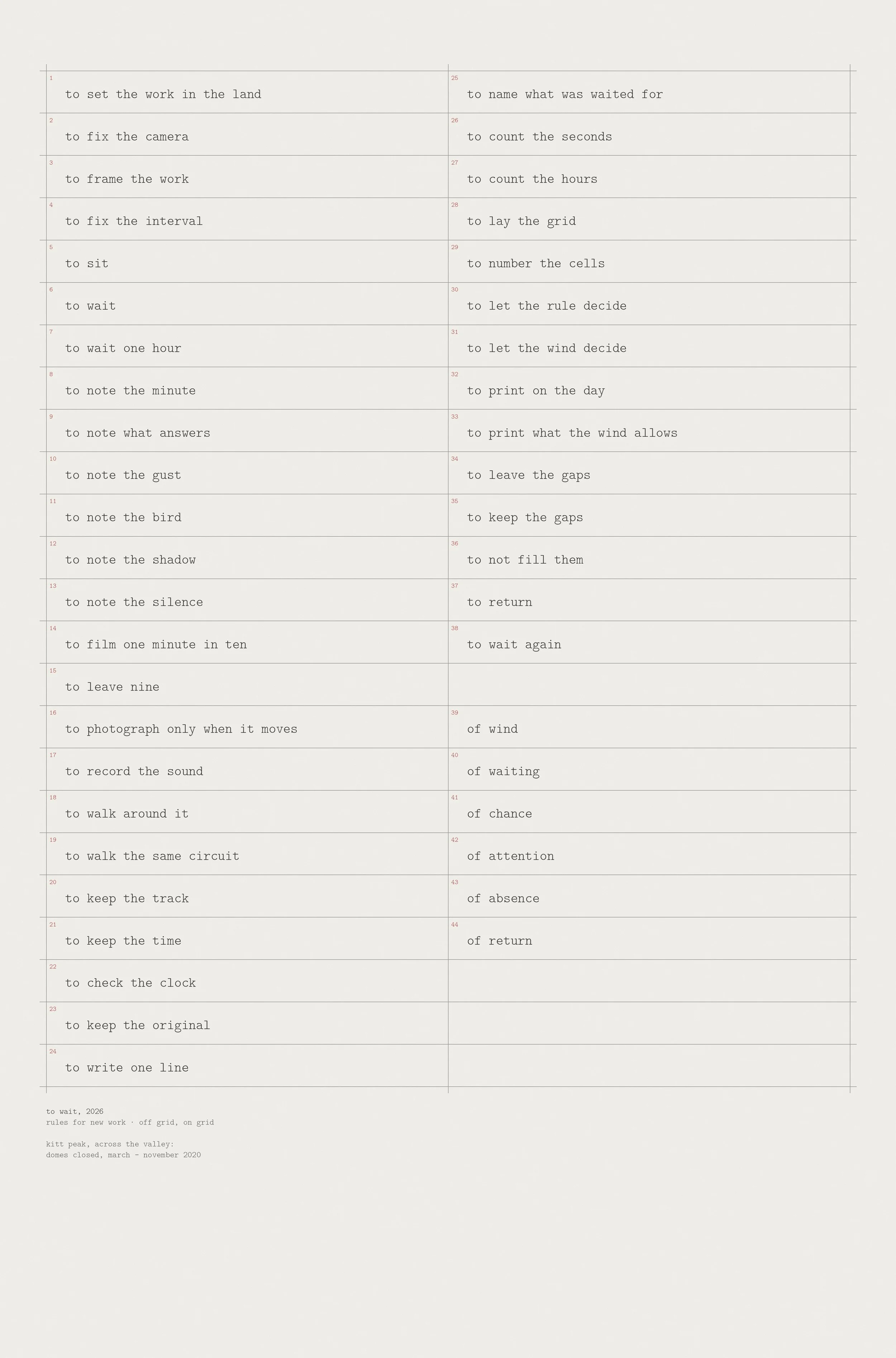 to wait, 2026 (rules for new work).jpg