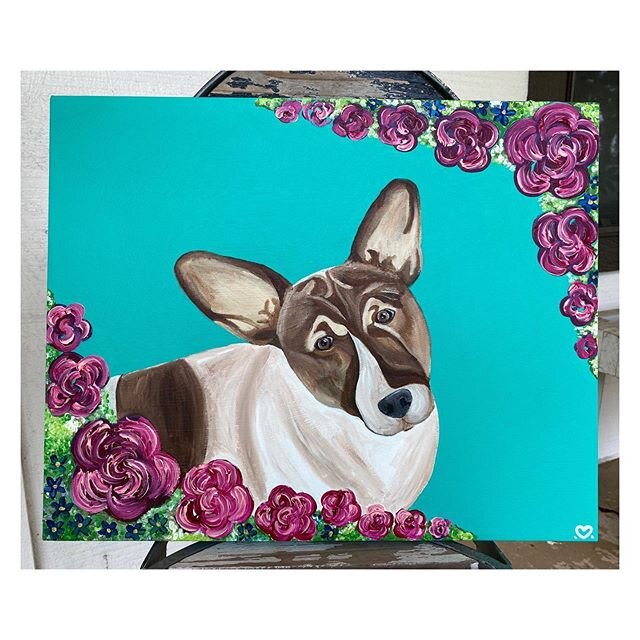 This pretty girl is another commissioned work!  I&rsquo;m slowly but surely getting caught up!  Thank you all so much for supporting my little studio it means the world! .
.
.
.
#atfirstsightstudio #atfirstsightstudioanddesign #texasartist #artcommis