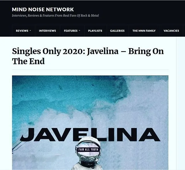 Our second song off our EP Fair All Youth is called Bring On the End. Check out this review (link in bio) and give it a listen on Spotify, Apple Music, wherever. Thanks @mindnoisenetwork for the support.