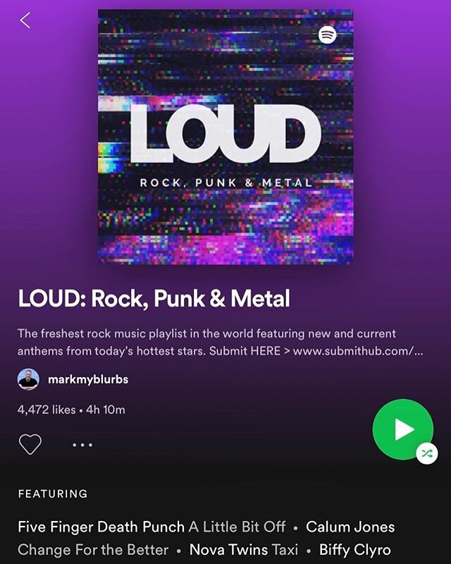 Javelina was just added to LOUD Spotify playlist, an angsty collective sonic boom to fuel your daily battles. thanks @streamplaylists for the support🌵🤘🌵link in bio