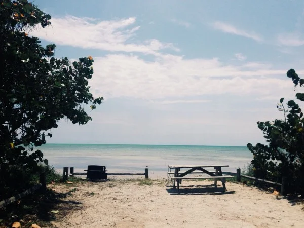 long key: beach camping and it's not a long drive away