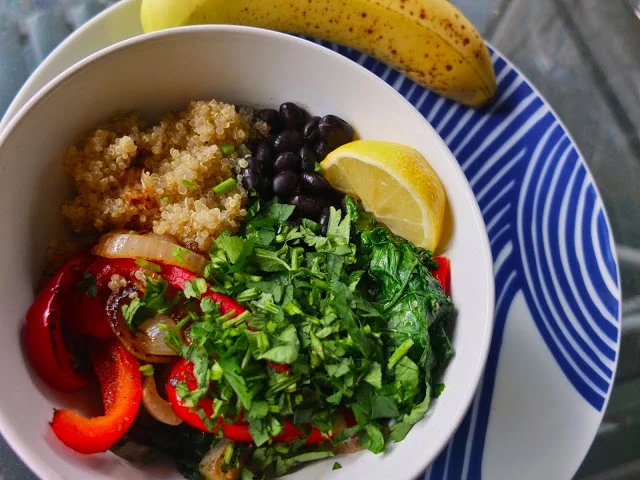 quinoa con frijoles