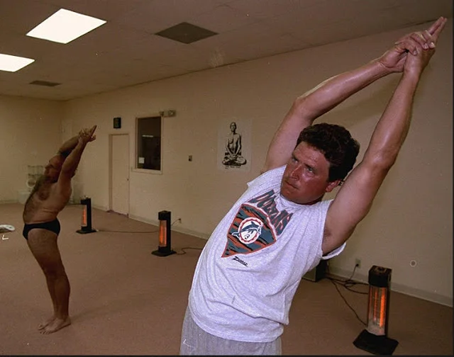 dan marino and a bikini bottom do bikram